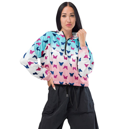 Blue Pink Butterflies Jacket