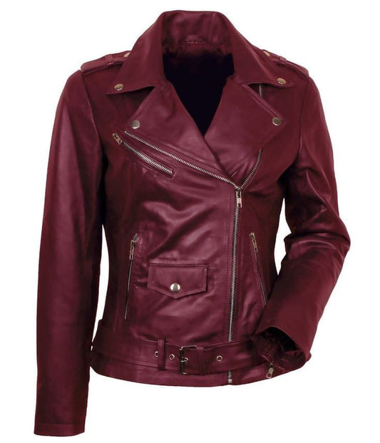 Asoare Brick Red Urban Leather Jacket