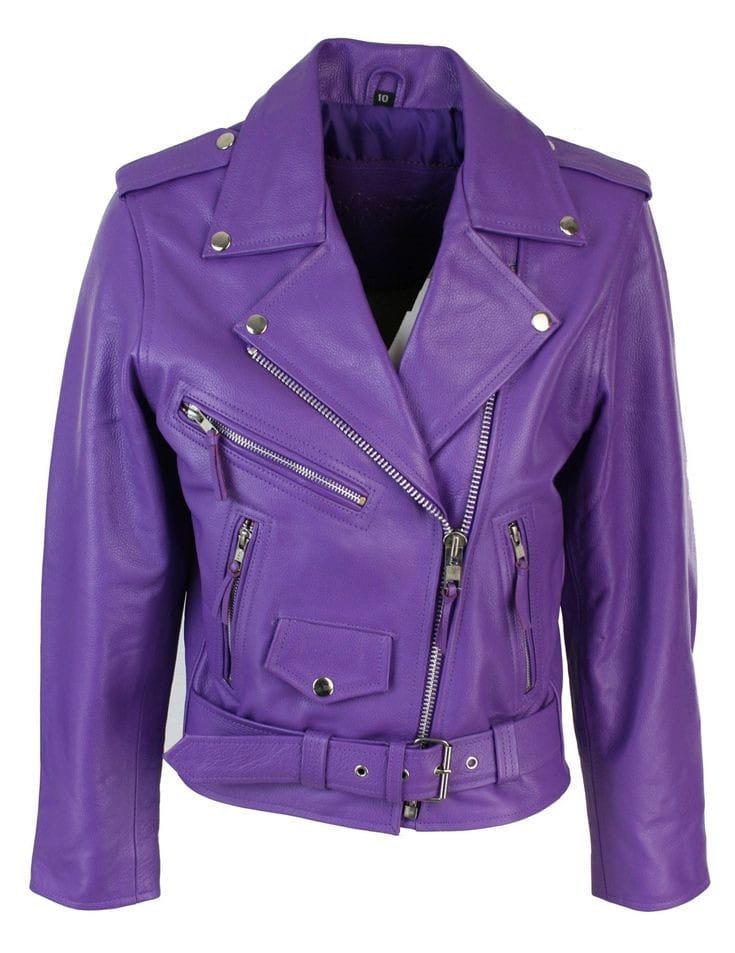 Asoare Light Purple Leather Jacket