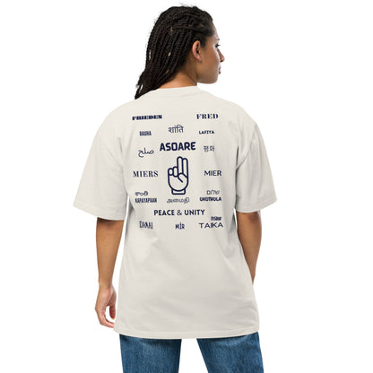 Peace & Unity Oversized Faded T-Shirt